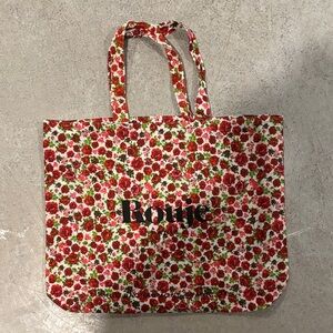 Rouje Floral Tote in Red and Green